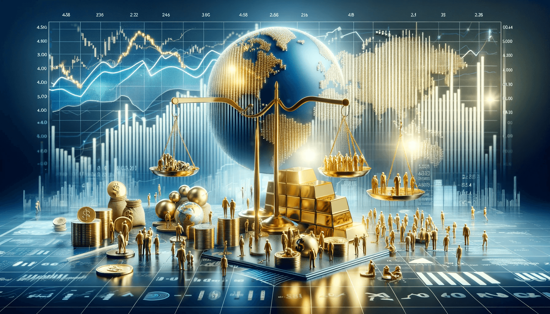 Wizualizacja świata oraz różnych elementów wpływających na kształtowanie się cen złota