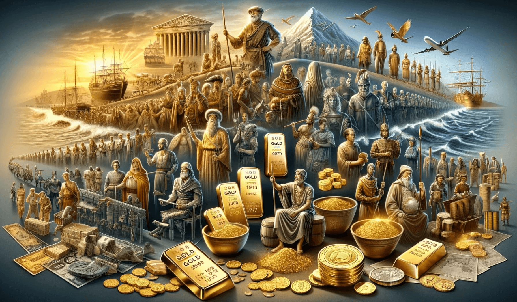 Wizualizacja historii złota od najstarszych czasów
