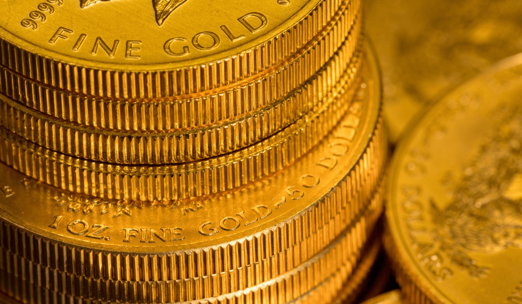 Stos złotych monet