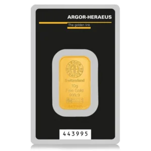 Sztabka złota Argor-Heraeus 10 g