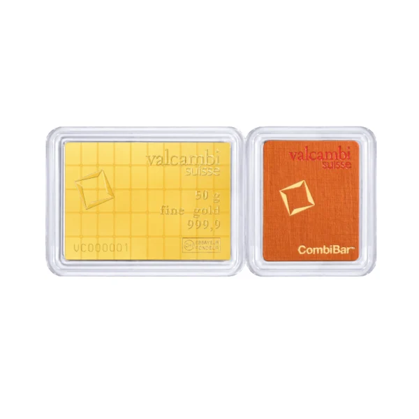 Sztabka złota Combibar (Multicard) Valcambi 50x1 gram