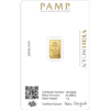 Sztabka złota Fortuna PAMP 1 gram - obrazek 2