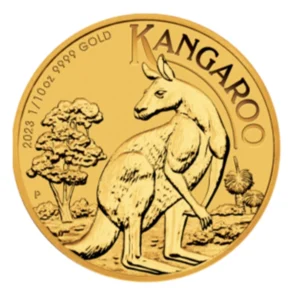 Złota moneta Australijski Kangur 1/10 uncji