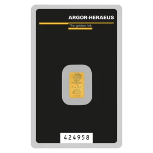 Sztabka złota 1 gram Argor-Heraeus