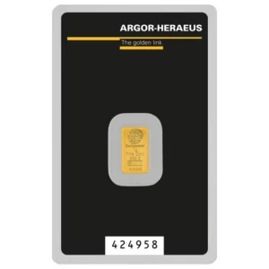 Sztabka złota 1 gram Argor-Heraeus