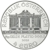 Platynowa moneta Wiedeński Filharmonik - 1/25 uncji platyny