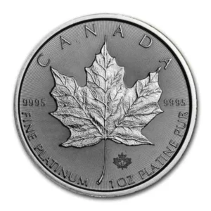 Platynowa moneta, Kanadyjski Liść Klonowy, Royal Canadian Mint, 1 uncja