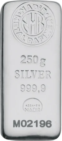 250g Srebrna Sztabka Nadir Metal Rafineri