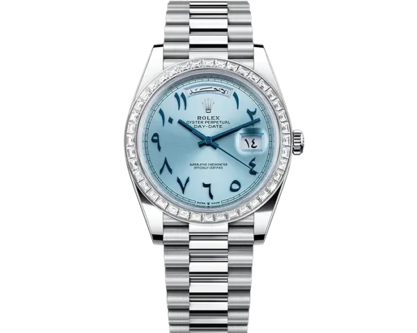 Zegarek Rolex Day-Date 40 Arabic Ice Blue