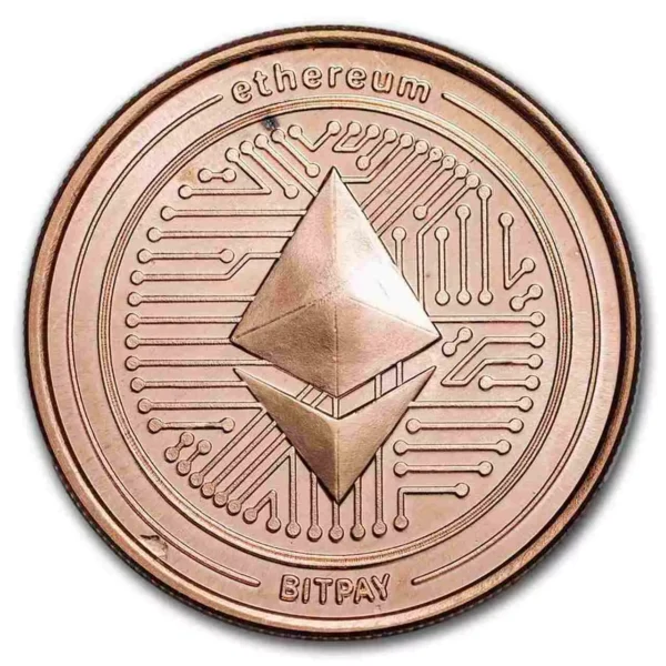 Miedziana moneta Ethereum Copper Coin - 1 uncja miedzi