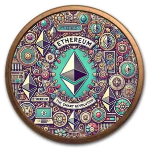 Miedziana moneta Ethereum The smart revolution - 1 uncja miedzi