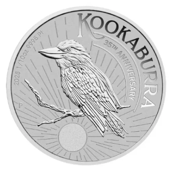 Platynowa moneta Kookaburra 2025 - 1/10 uncji platyny