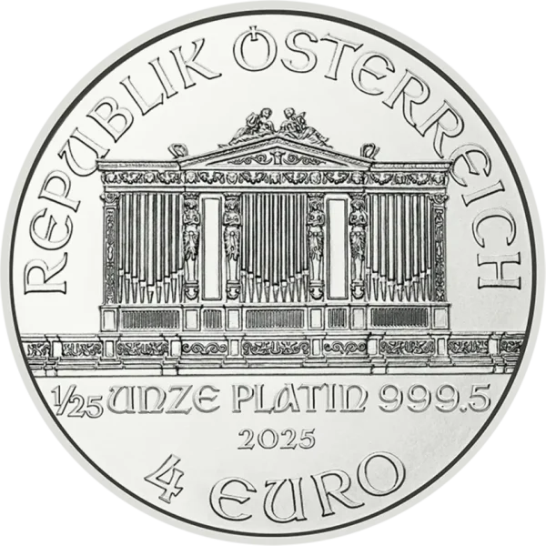 Platynowa moneta Wiedeński Filharmonik 2025 - 1/25 uncji platyny