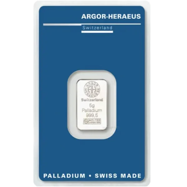 Sztabka palladu Argor-Heraeus 5 gram