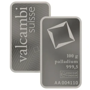 Sztabka palladu Valcambi 100 gramów