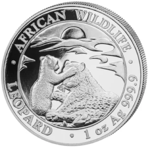 Srebrna moneta Leopard African Wildlife 2019 - 1 uncja srebra