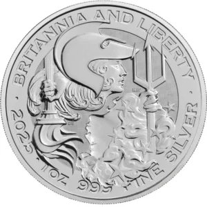 Srebrna moneta Britannia i Liberty 2025 - 1 uncja srebra