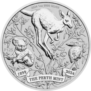 Srebrna moneta The Perth Mint 125 rocznica 2024 - 1 uncja srebra