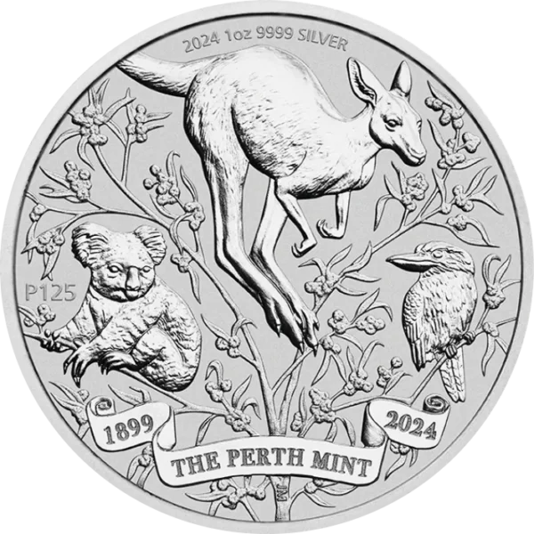 Srebrna moneta The Perth Mint 125 rocznica 2024 - 1 uncja srebra