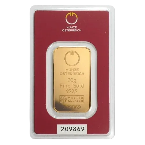 Sztabka złota 20 gram złota