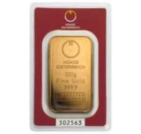 Sztabka złota LBMA 100 gramów