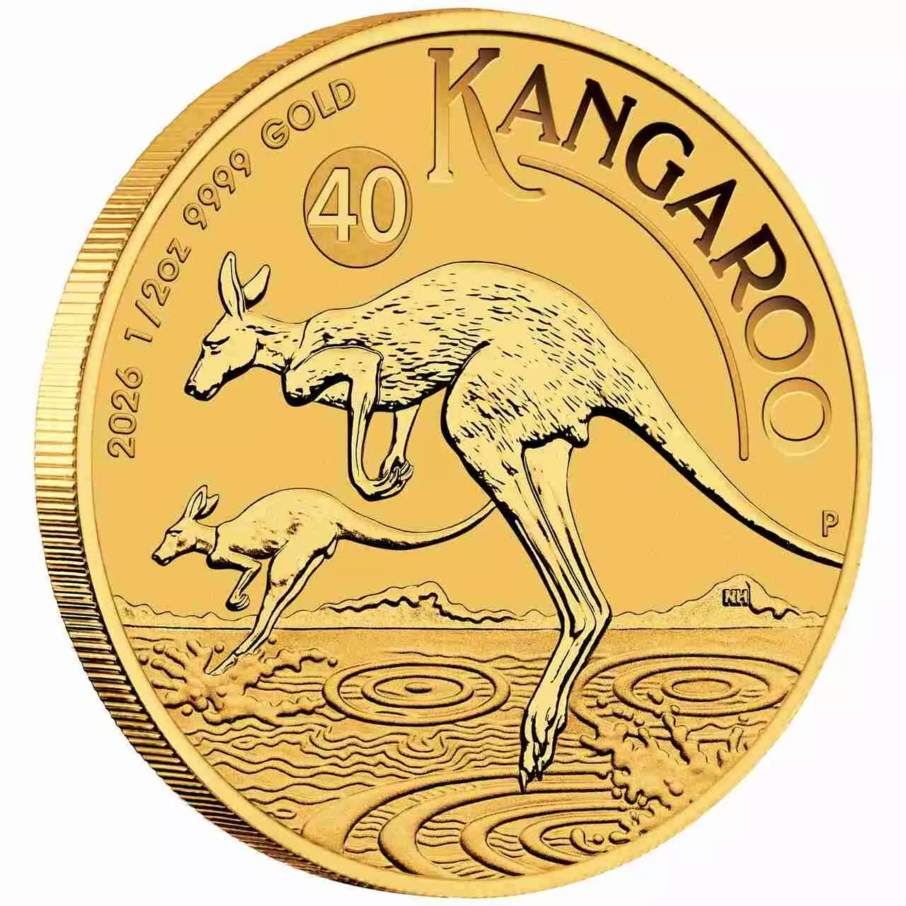 Złota moneta Australijski Kangur 2026 - 1/2 uncji złota