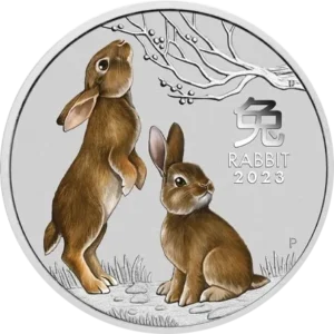 Lunar III Rok Królika 1 uncja Srebra Kolor 2023