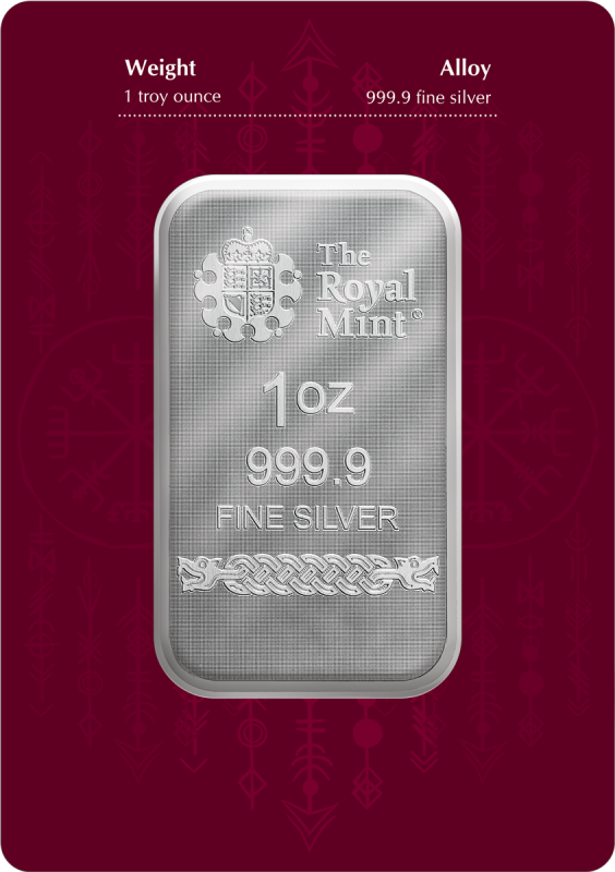 Sztabka srebra The Royal Mint Odin - 1 uncja srebra