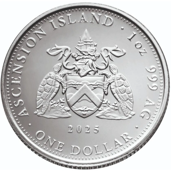 Srebrna moneta Sailboat - Wyspy Wniebowstąpienia - 1 uncja srebra