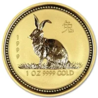 Złota moneta Australijski Lunar I: Rok Królika, 1 oz, 1999