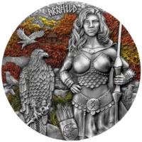 Kolekcja 4 srebrne monety, Valkyries Hildegard, Solveig, Arnhild, Ostara – 4 x 2 uncje srebra