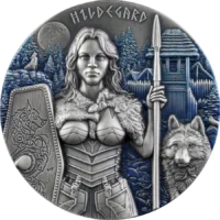 Kolekcja 4 srebrne monety, Valkyries Hildegard, Solveig, Arnhild, Ostara – 4 x 2 uncje srebra