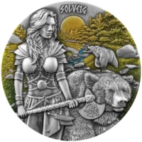 Kolekcja 4 srebrne monety, Valkyries Hildegard, Solveig, Arnhild, Ostara – 4 x 2 uncje srebra