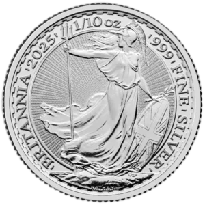 Srebrna moneta Britannia - 1/10 uncji srebra