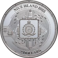 Srebrna moneta Bitcoin 2023 - 1 uncja srebra
