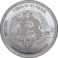 Srebrna moneta Bitcoin 2023 - 1 uncja srebra