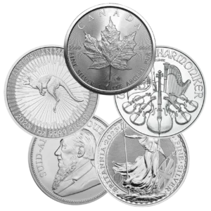 Srebrne monety ,,Wielka Piątka” 5 x 1 uncja srebra